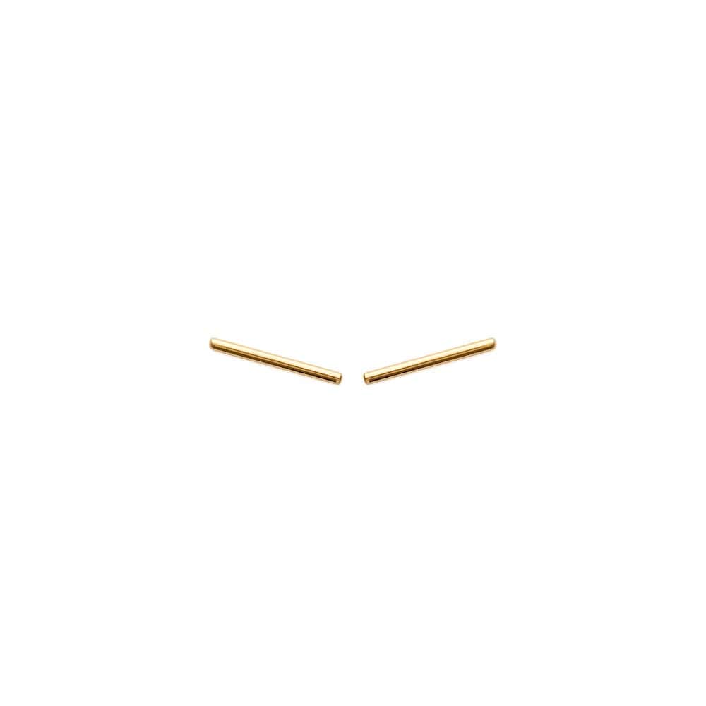 Absolème puces d'oreilles barre minimaliste plaqué or