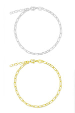 Absolème bracelet plaqué or maille géométrique