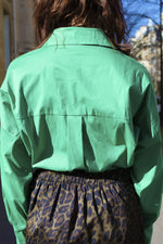Absolème chemise en coton vert pour femme