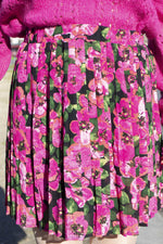 Absolème jupe fleurie plissée taille haute
