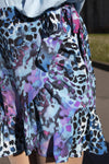Absolème jupe courte léopard bleue