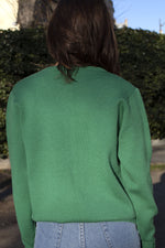 Absolème sweatshirt vert texte peace
