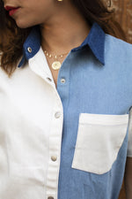 Absolème chemise en jean patchwork