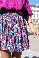 Absolème jupe plissée taille haute à motif fleuri