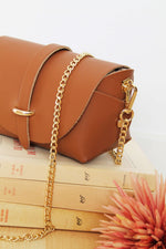 Absolème micro-sac à main cuir camel 