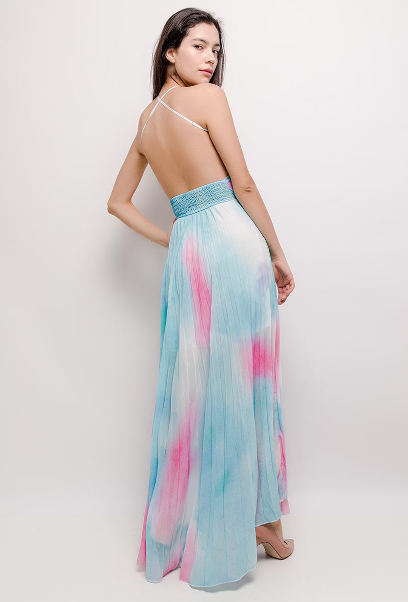 Absolème robe longue tie and dye dos nu