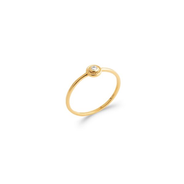 Absolème bague fine minimaliste plaqué or 3 microns