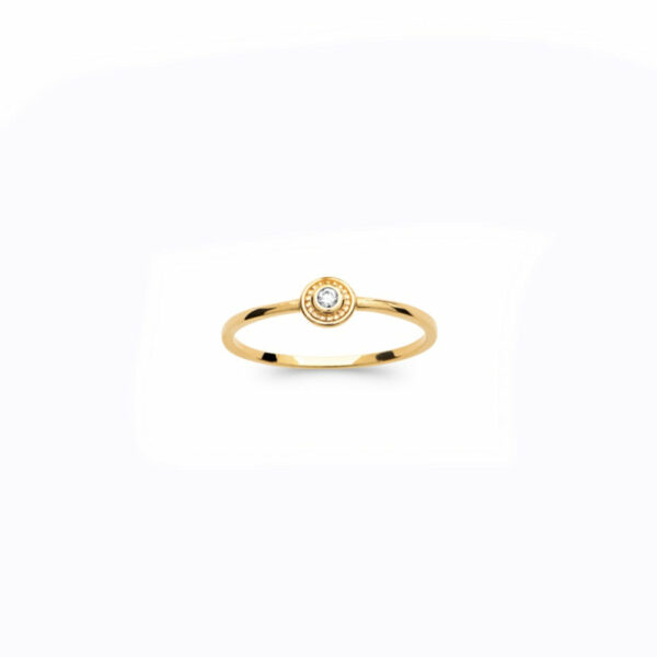 Absolème bague fine minimaliste plaqué or 3 microns