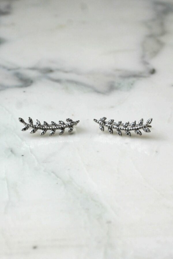 Absolème boucles d'oreilles laurier montantes
