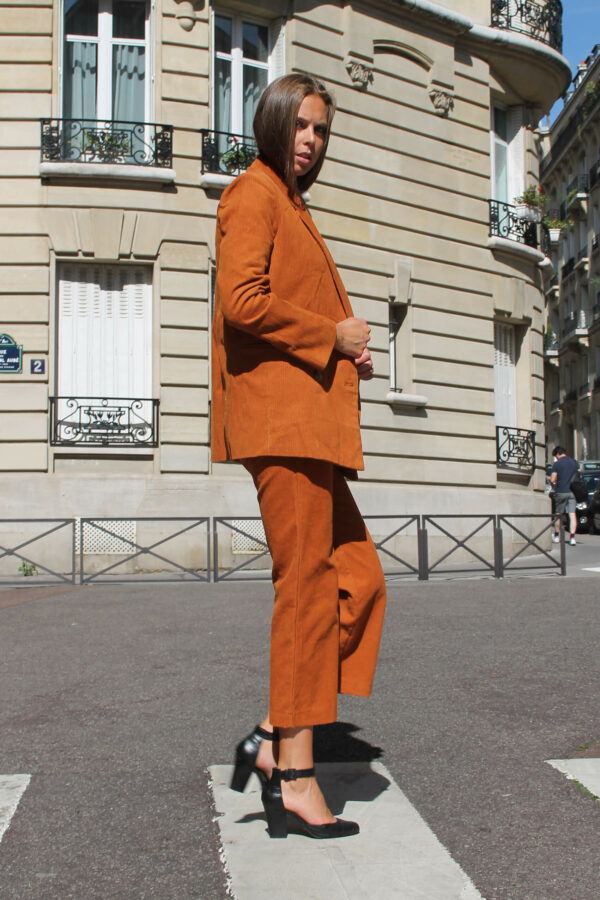 Absolème blazer Yoko en velours camel vintage