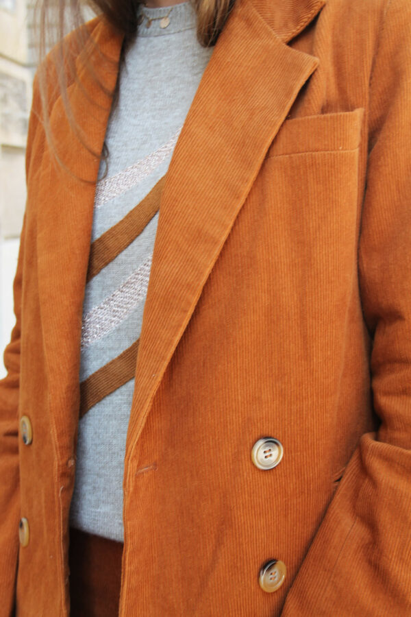 Absolème blazer Yoko en velours camel vintage