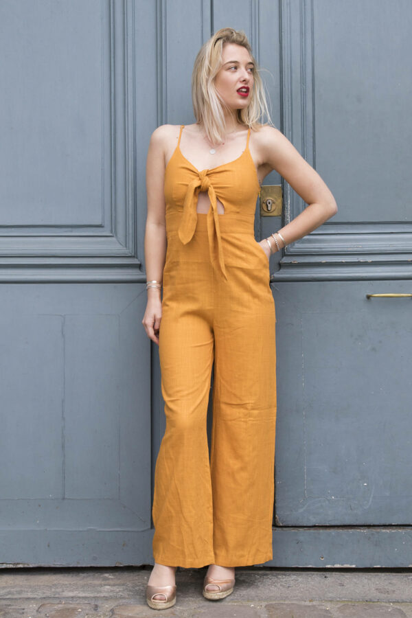 Absolème eshop mode combinaison été lin orange