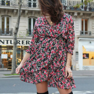 Absolème robe cache-coeur fleurie tendance 