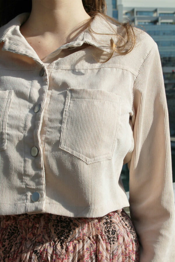 Absolème Crop Top Velours Côtelé