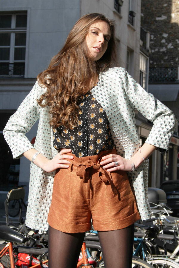 Absolème Veste Jacquard Bleu