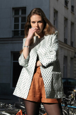 Absolème Veste Jacquard Bleu