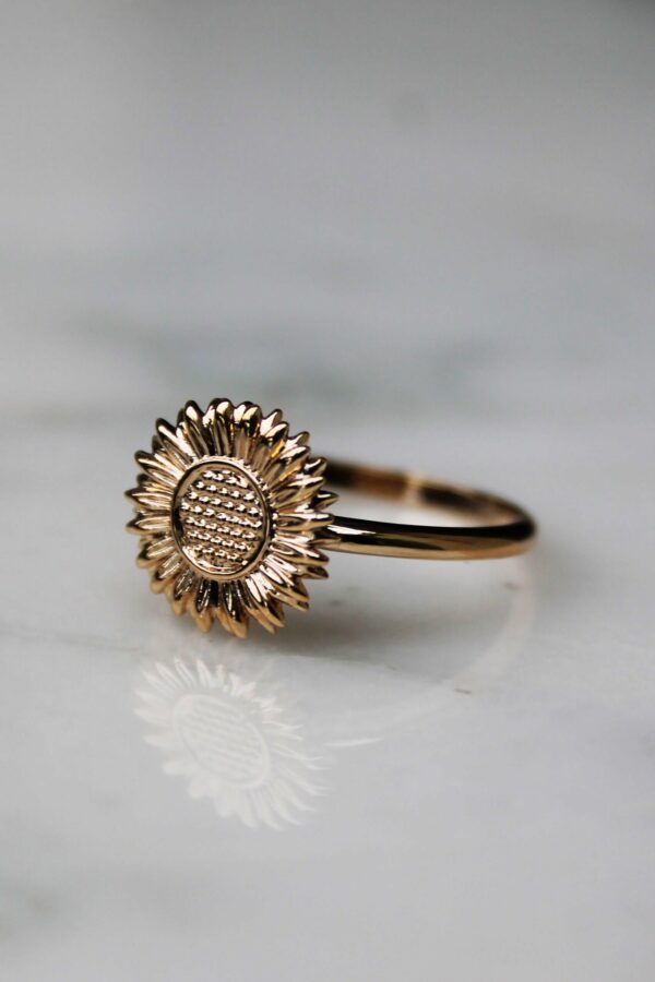 Absolème bague tournesol plaqué or 3 microns