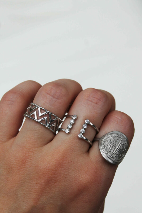 Absolème bague vintage argent massif
