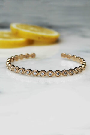 Absolème bracelet jonc Antalya plaqué or 3 microns