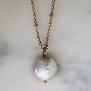 Absolème collier perle eau douce chaîne boule