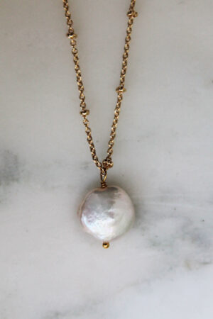 Absolème collier perle eau douce chaîne boule
