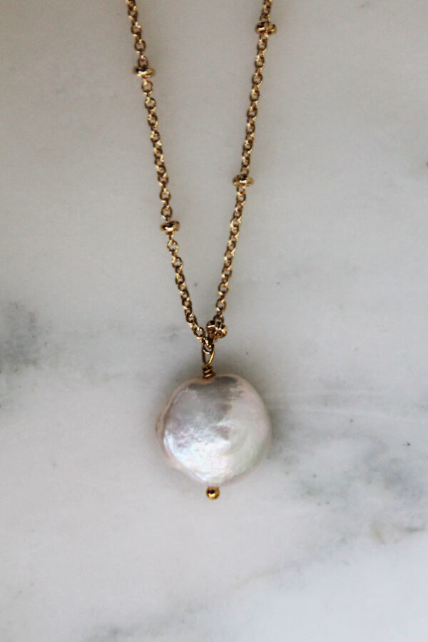 Absolème collier perle eau douce chaîne boule