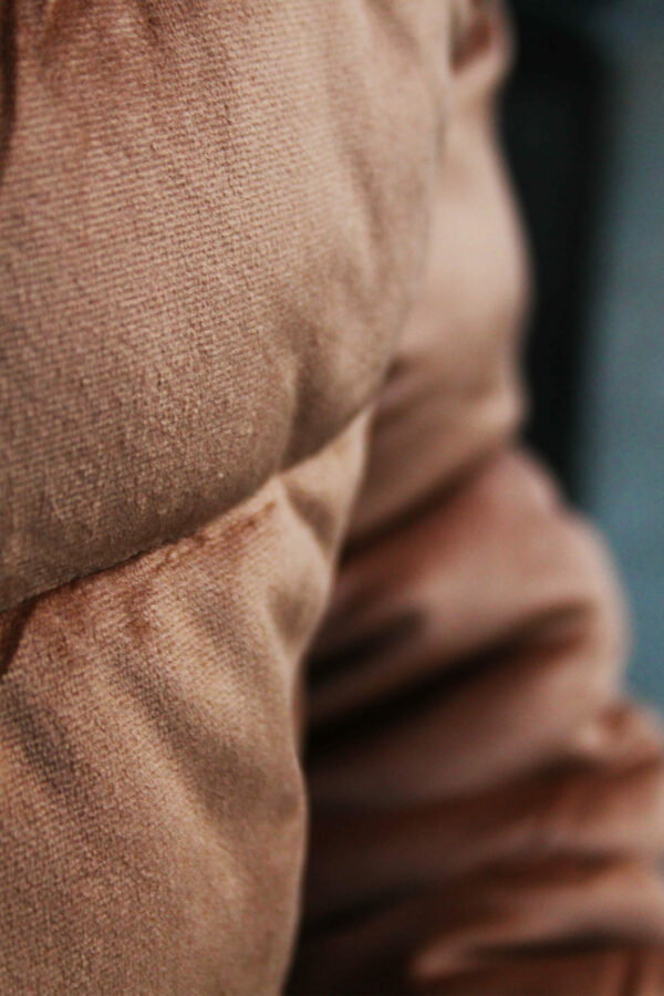 Absolème manteau doudoune velours marron camel