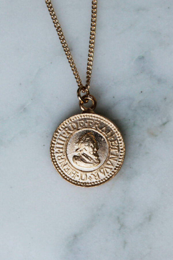 Absolème médaille royale vintage plaqué or