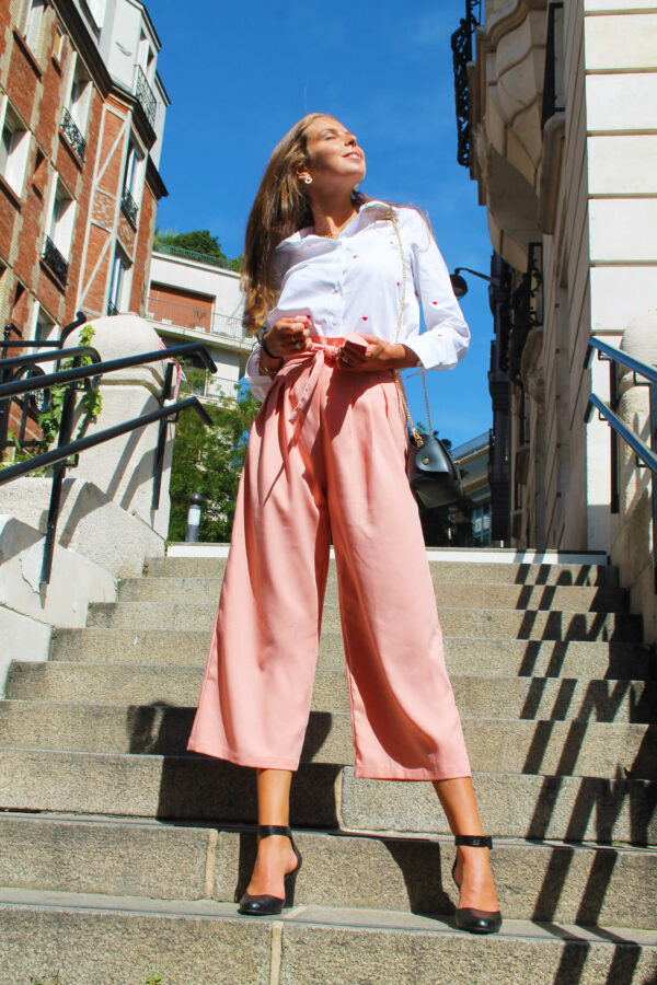 Absolème eshop pantalon large rose pastel