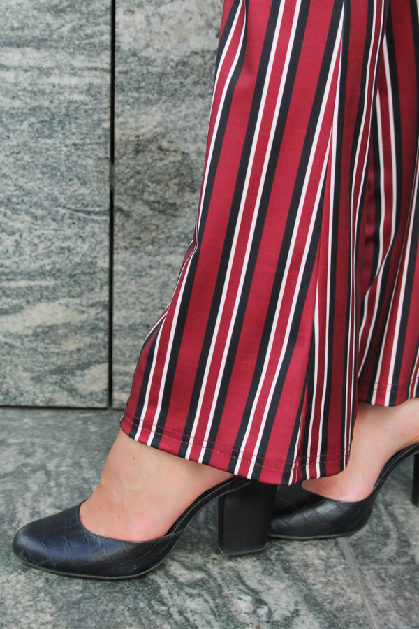 Absolème pantalon Suzie style rétro patte d'eph à rayures