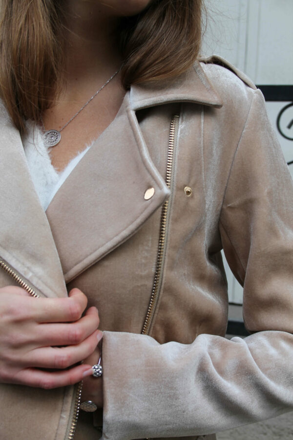 Perfecto Femme Velours Beige