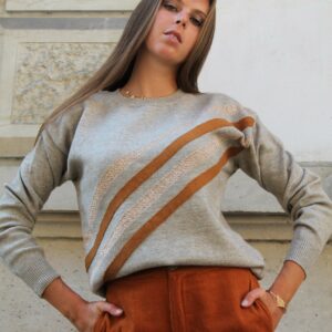 Absolème eshop pull marron camel tendance