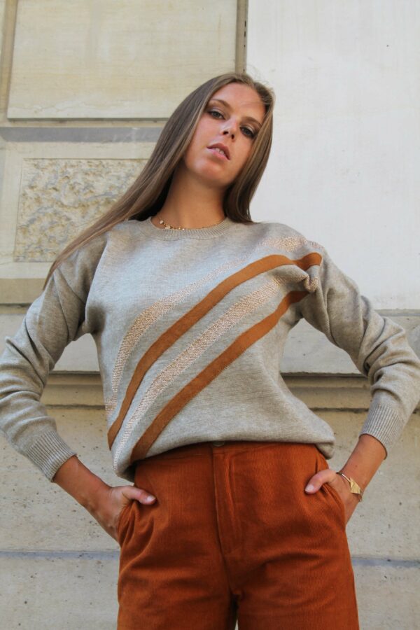 Absolème eshop pull marron camel tendance