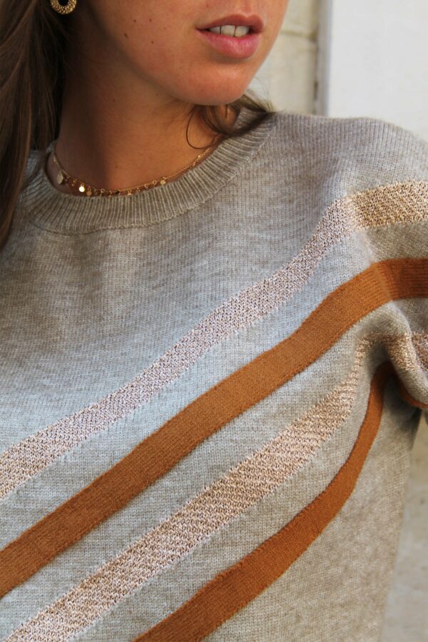 Absolème eshop pull marron camel tendance
