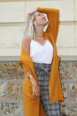 Absolème eshop gilet maille jaune tendance