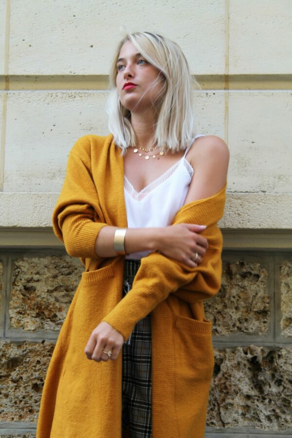 Absolème eshop gilet maille jaune tendance
