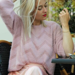 Absolème pull doudou rose mauve tendance