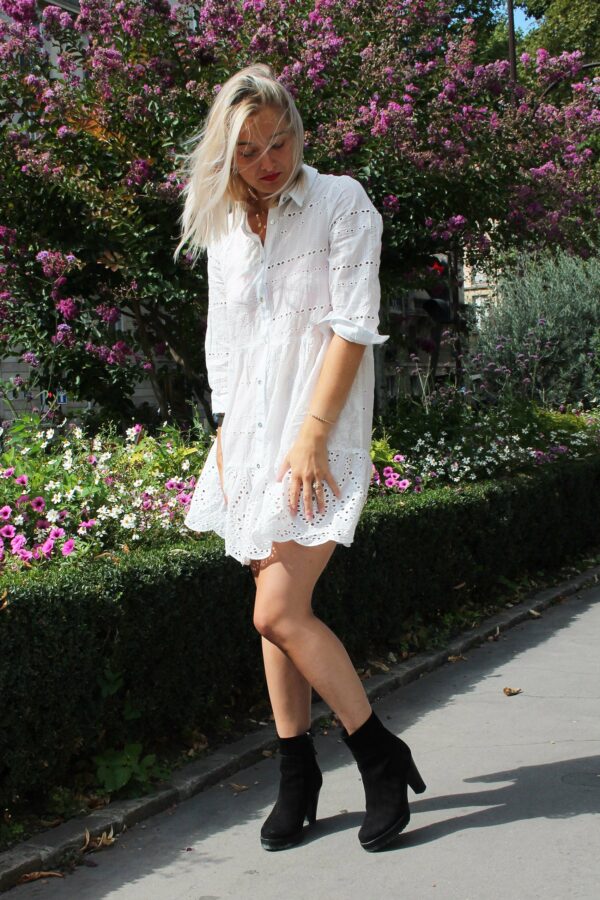 Absolème eshop robe blanche broderie