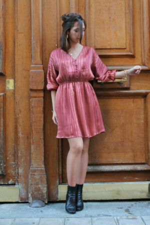 Absolème robe tendance femme vieux rose