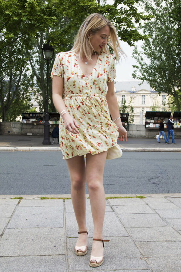 Absolème e-shop robe courte été motif fleurs