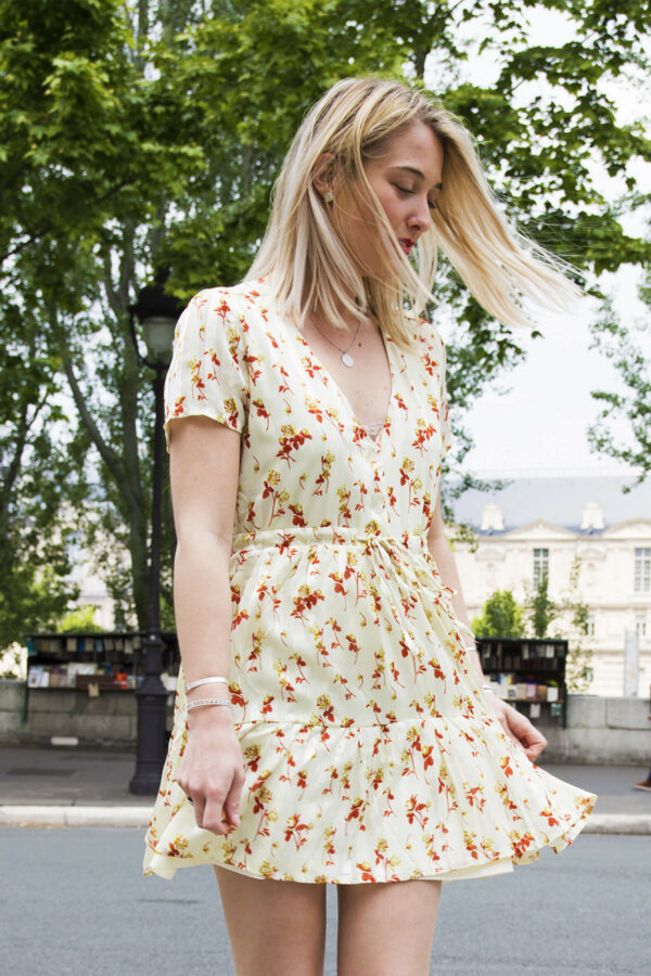 Absolème e-shop robe courte été motif fleurs