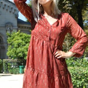Absolème eshop robe fluide marron doré