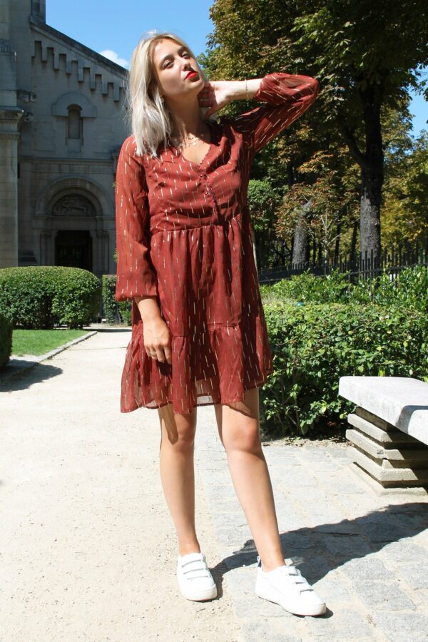 Absolème eshop robe fluide marron doré