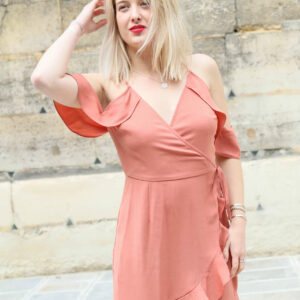 Absolème robe d'été tendance cache-coeur rose