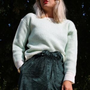 Absolème eshop short taille haute velours vert