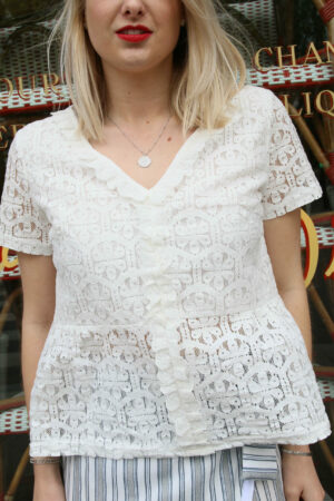 Absolème concept store t-shirt dentelle blanc