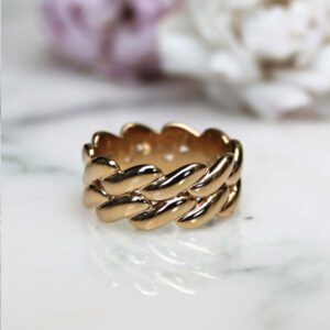 Absolème bague vintage en plaqué or