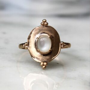 Absolème bague style vintage en plaqué or