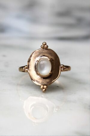 Absolème bague style vintage en plaqué or