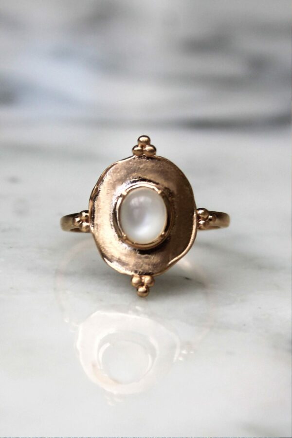 Absolème bague style vintage en plaqué or